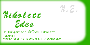 nikolett edes business card